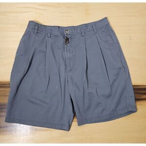 VTG Bugle Boy Casual Basics Shorts‎ Size 38  Gray Pleated 8" Inseam